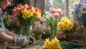 ontdek de eenvoudige truc die bloemisten aanbevelen voor het voorbereiden van je narcissen voordat je ze toevoegt aan je lentebloemstuk. voorkom dat je andere bloemen beschadigt met deze handige tips!